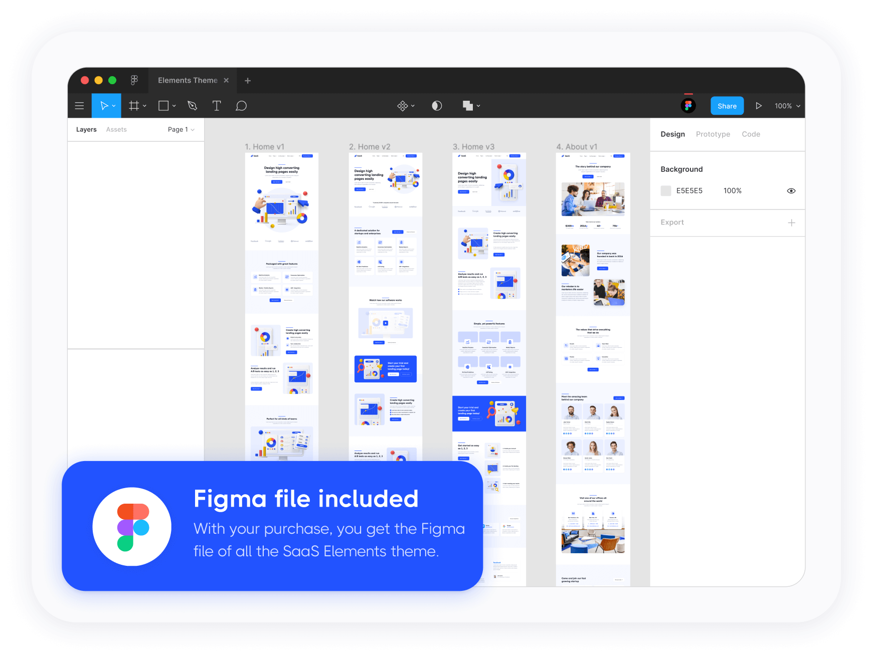 Figma File SaaS HubSpot Theme