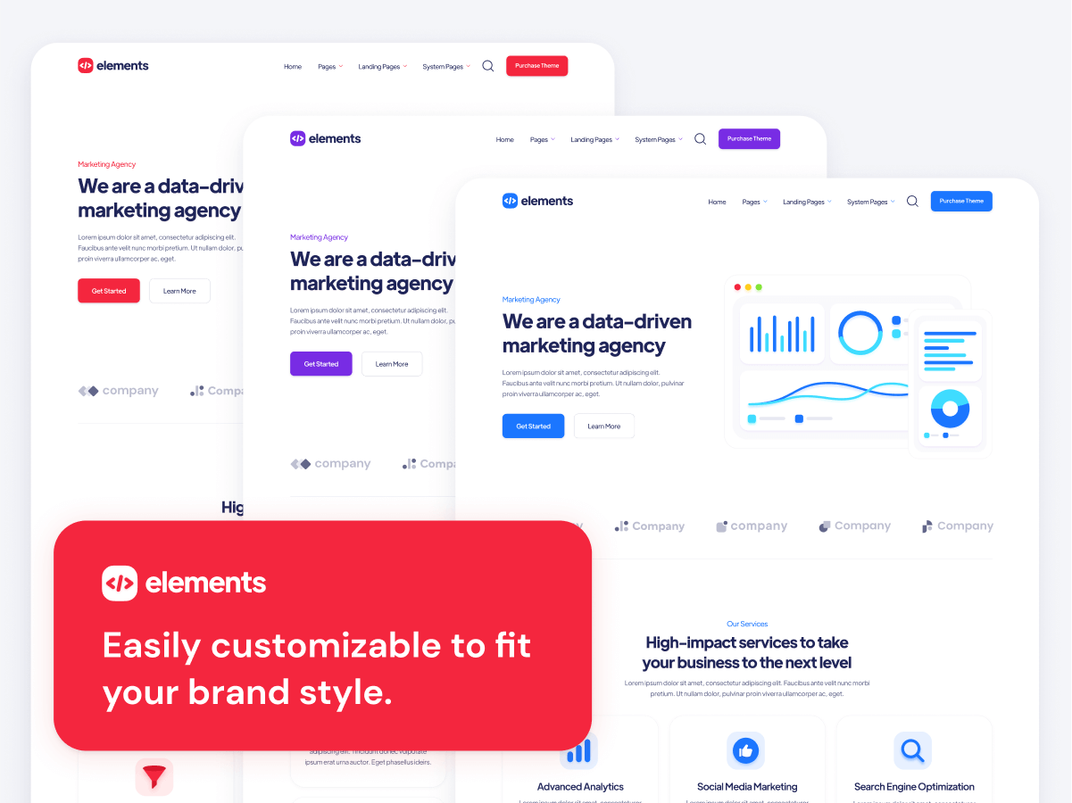 Elements Social Media Agency HubSpot Theme