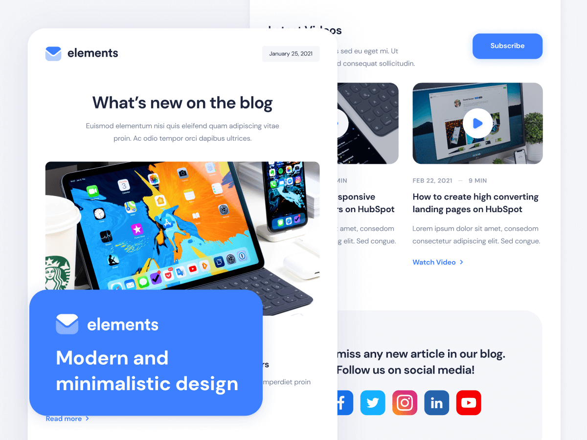 HubSpot Email Newsletter Templates Elements