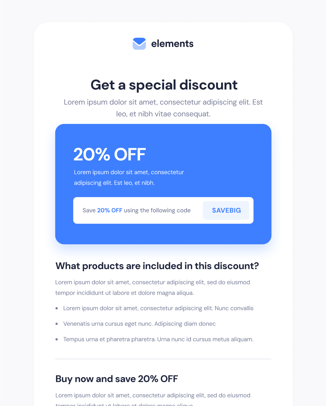 Special Discount