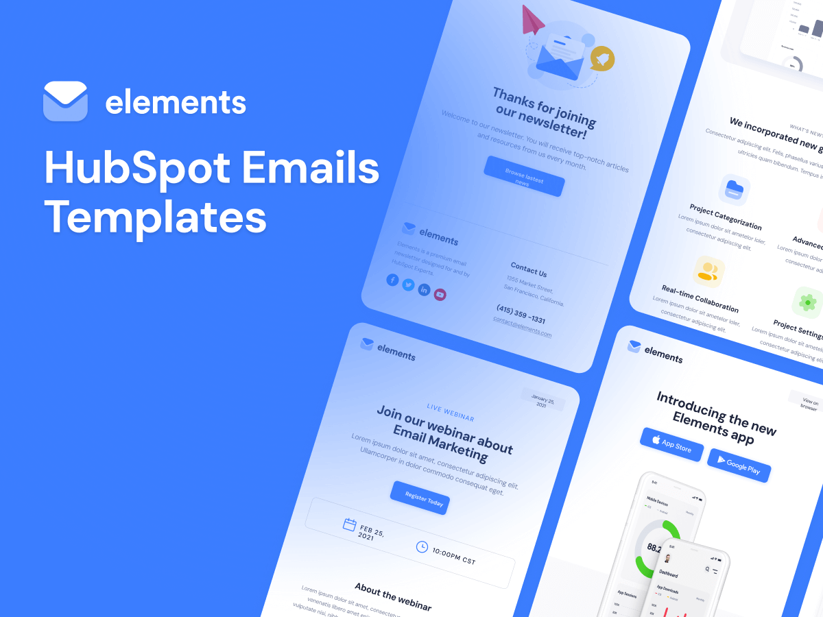 HubSpot Emails Themes - InboundElements
